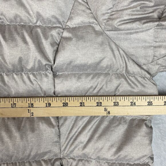 Eddie Bauer EB650 Women's 2X Down Puffer Jacket Silver Gray Zip Lightweight Coat - Picture 8 of 9